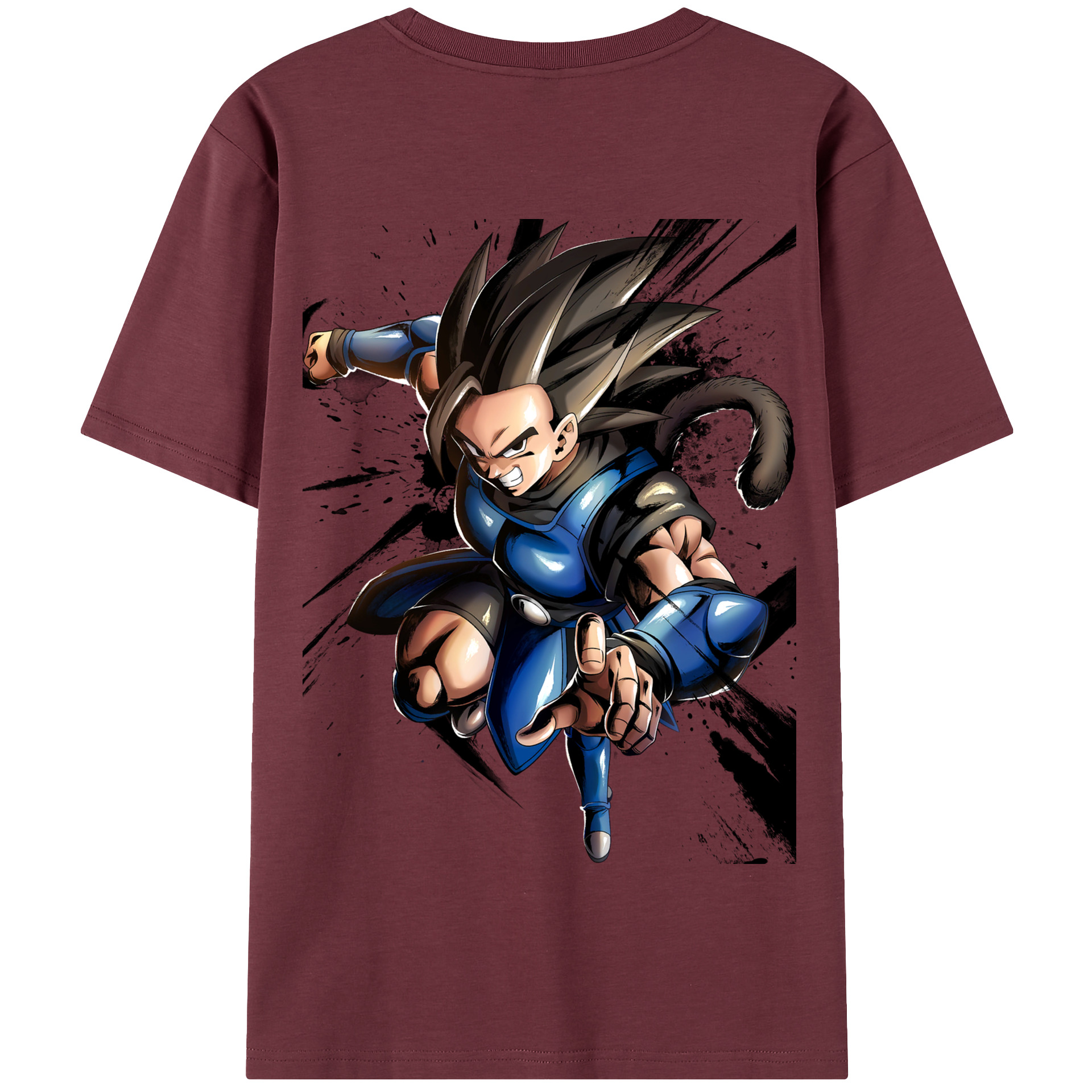 （画像用） ドラゴンボール ベジータ四世（Bejīta Yonsei）DRAGON BALL Vegeta IV 綿100％半袖Tシャツ（背面プリント）